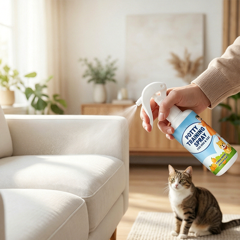 🐶🐱 Tisztaságtanító spray háziállatok számára – segít kijelölni a szükségletük elvégzésére szolgáló helyet a lakásban ✨