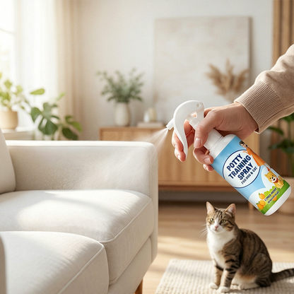 🐶🐱 Tisztaságtanító spray háziállatok számára – segít kijelölni a szükségletük elvégzésére szolgáló helyet a lakásban ✨