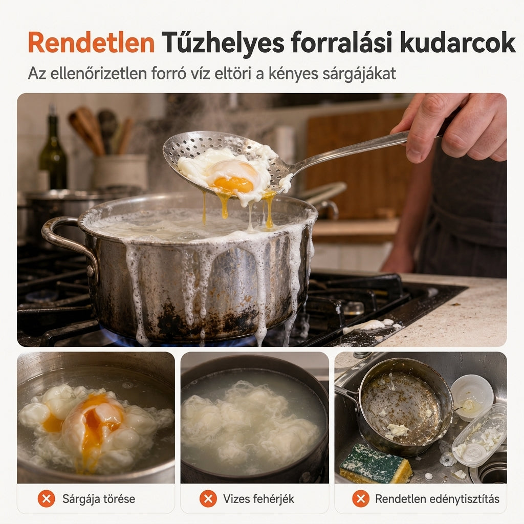 🥚 Kétrekeszes tojásgőzölő – gyors főzés + egyszerű tisztítás! ✨