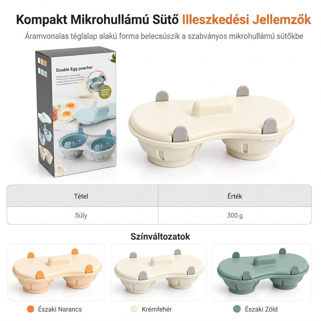 🥚 Kétrekeszes tojásgőzölő – gyors főzés + egyszerű tisztítás! ✨