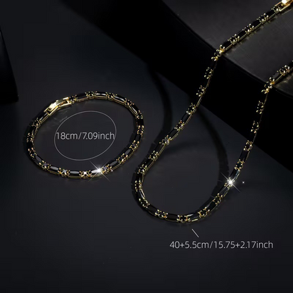 🎁✨ Férfi ékszerszett cirkóniákkal – street luxe stílus, állítható méret és lenyűgöző ragyogás ⛓️