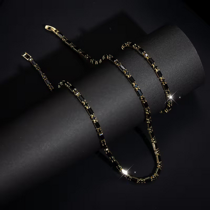 🎁✨ Férfi ékszerszett cirkóniákkal – street luxe stílus, állítható méret és lenyűgöző ragyogás ⛓️