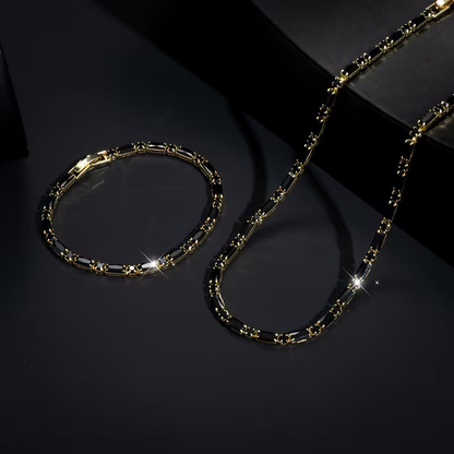 🎁✨ Férfi ékszerszett cirkóniákkal – street luxe stílus, állítható méret és lenyűgöző ragyogás ⛓️