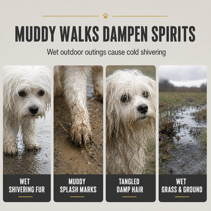 🐕🌧️ Vízálló esőkabát kutyáknak – 4 lábú, eső- és szélvédő, fényvisszaverő elemekkel