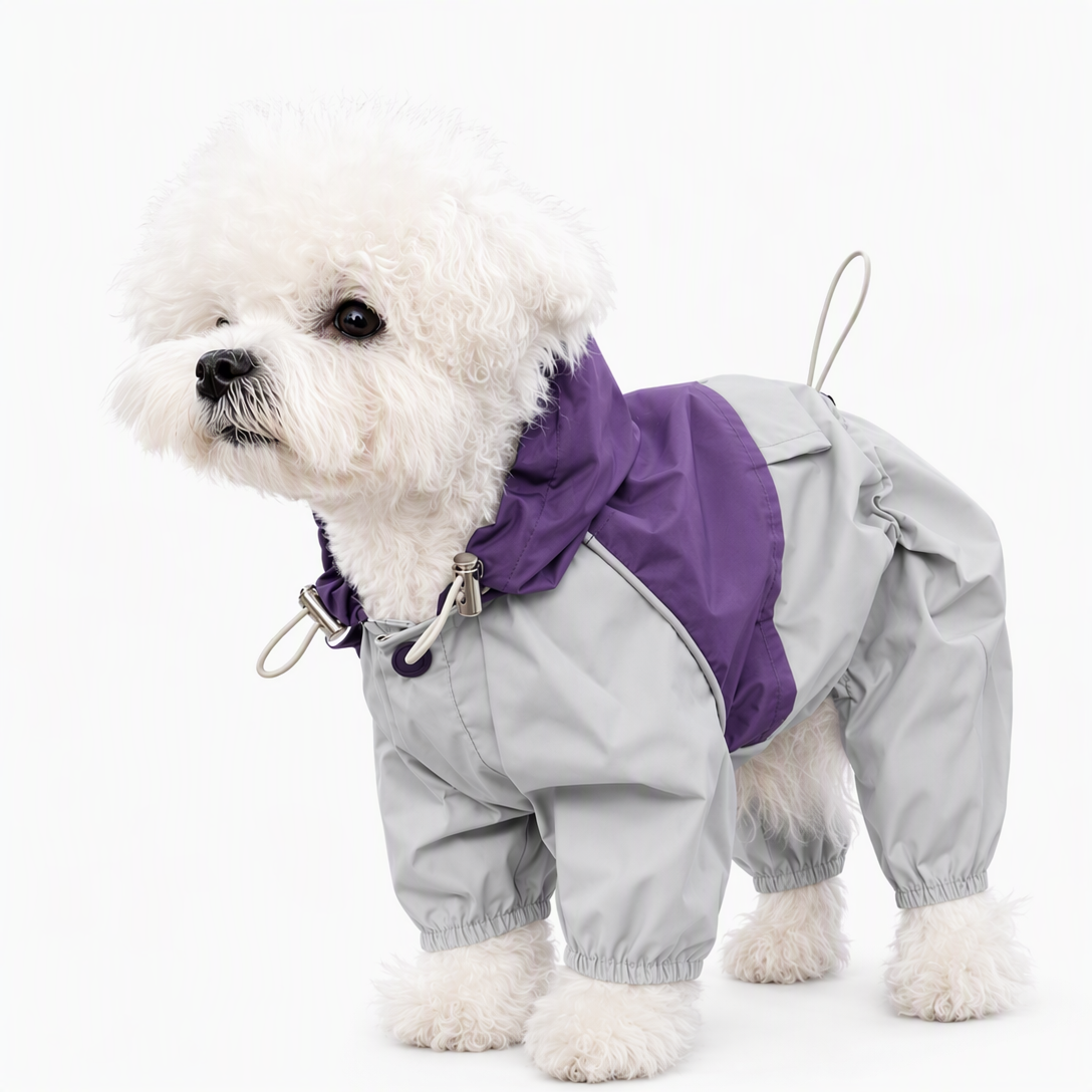 🐕🌧️ Vízálló esőkabát kutyáknak – 4 lábú, eső- és szélvédő, fényvisszaverő elemekkel