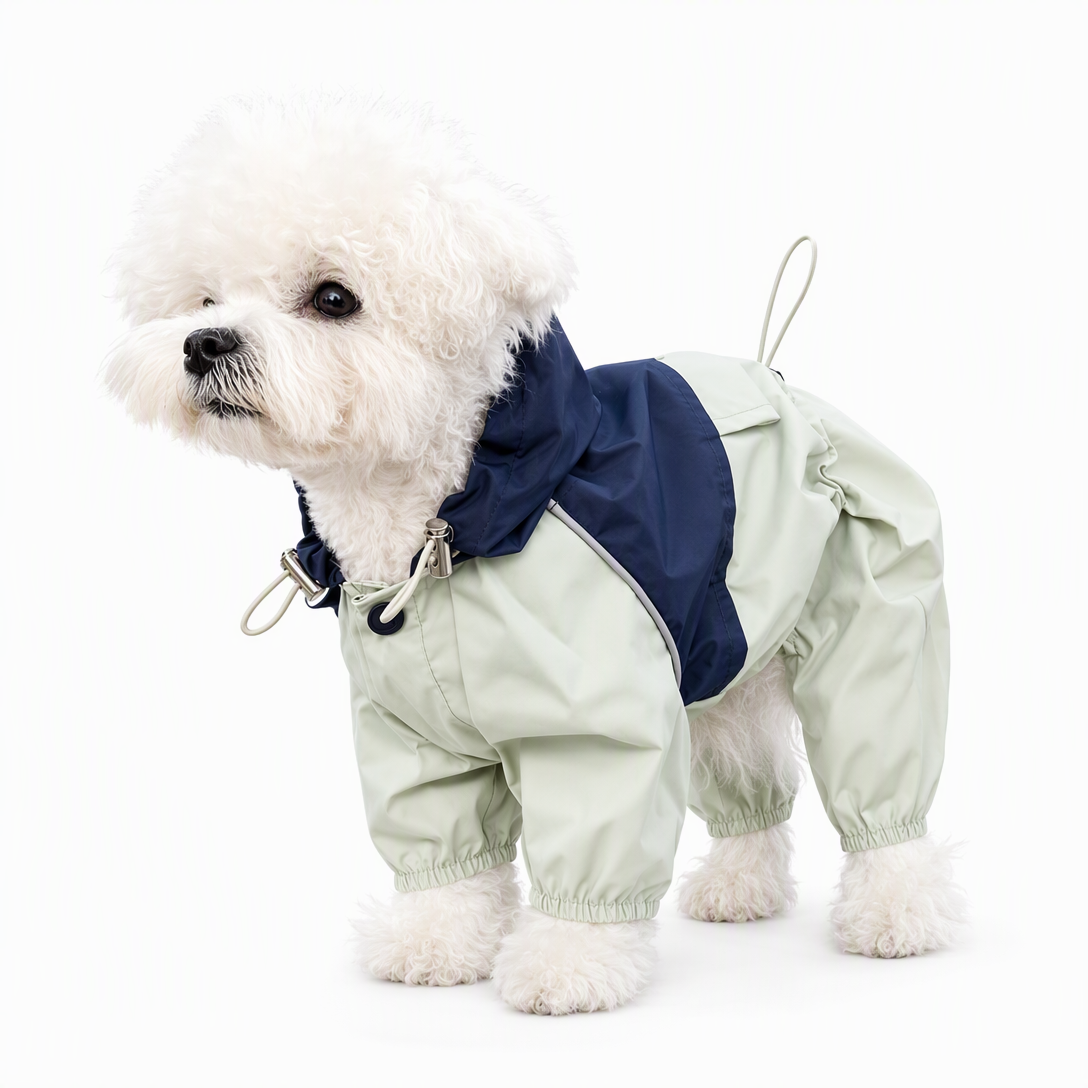🐕🌧️ Vízálló esőkabát kutyáknak – 4 lábú, eső- és szélvédő, fényvisszaverő elemekkel