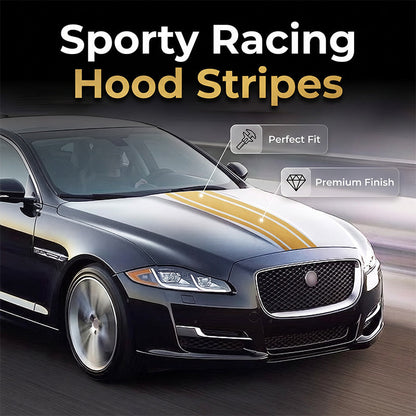 🏁🚗 Sportos autómatrica – versenypálya-csíkok a motorháztetőre és a karosszéria oldalára 🔥