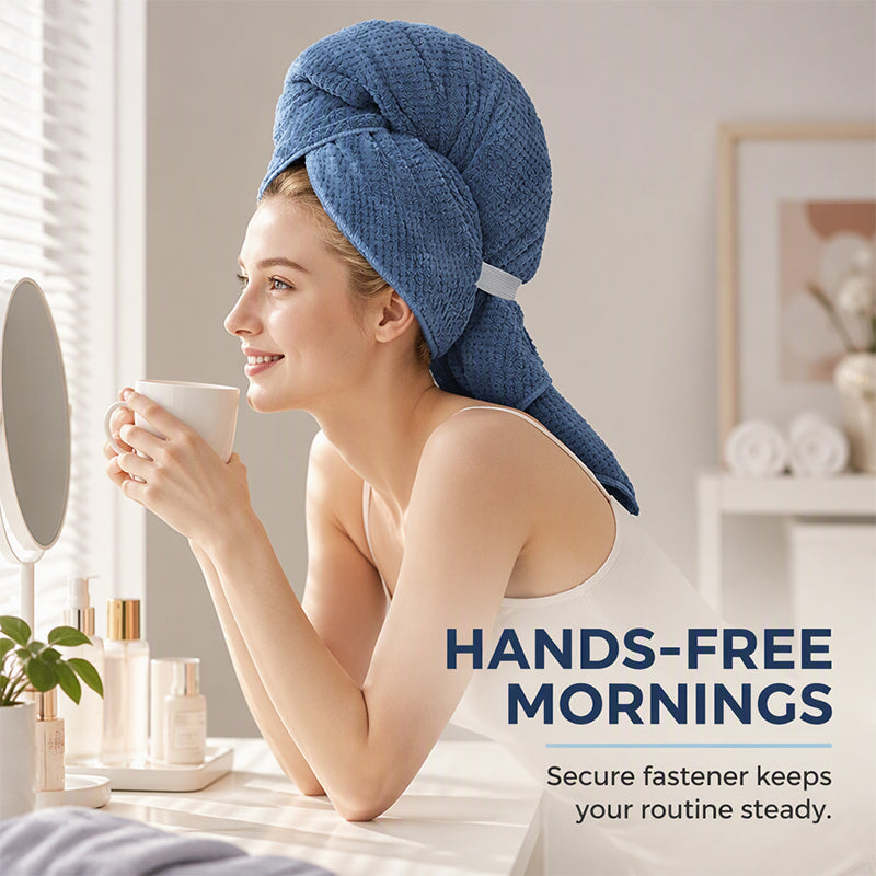 💖💇‍♀️ Mikroszálas hajtörölköző – gyors szárítás, nem csúszik le és kényelmes viselet ✨