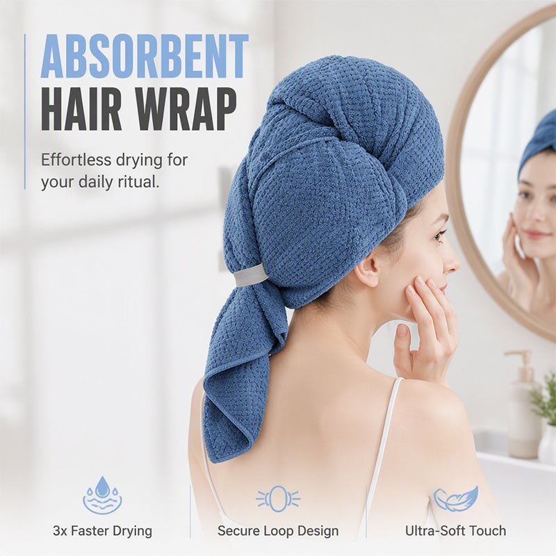💖💇‍♀️ Mikroszálas hajtörölköző – gyors szárítás, nem csúszik le és kényelmes viselet ✨