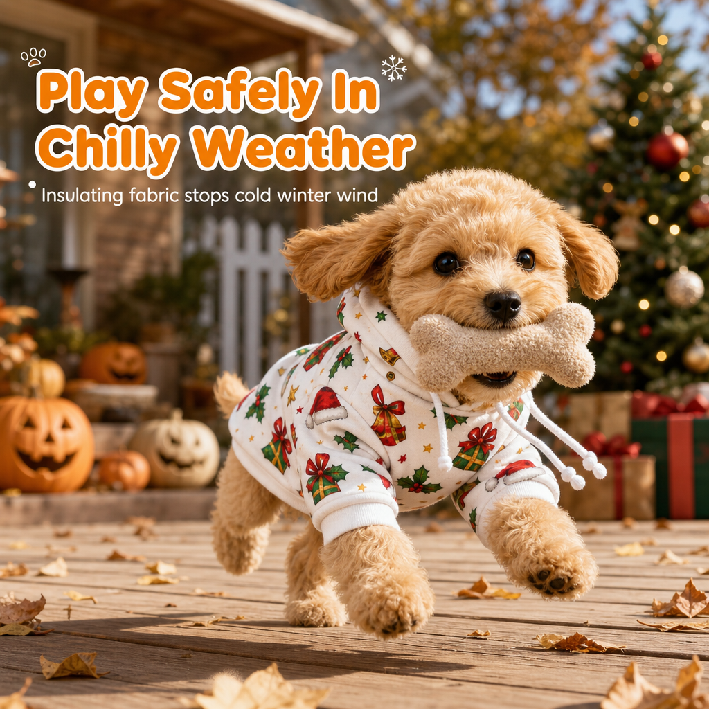 🐶✨ Vicces ünnepi kutyás kapucnis pulóver: Aranyos melegség, instant karácsonyi hangulat 🎁🎄