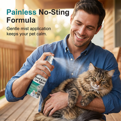 🐶🐱💧 Seb- és bőrápoló spray kutyáknak és macskáknak – 100 ml, kíméletes ápolás és a regeneráció elősegítése