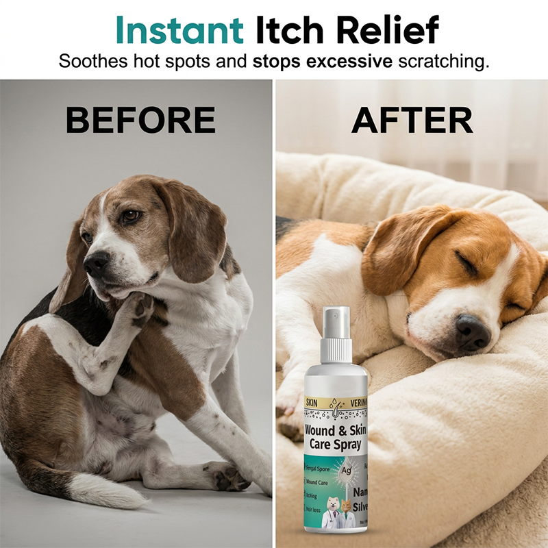 🐶🐱💧 Seb- és bőrápoló spray kutyáknak és macskáknak – 100 ml, kíméletes ápolás és a regeneráció elősegítése