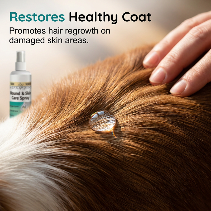 🐶🐱💧 Seb- és bőrápoló spray kutyáknak és macskáknak – 100 ml, kíméletes ápolás és a regeneráció elősegítése