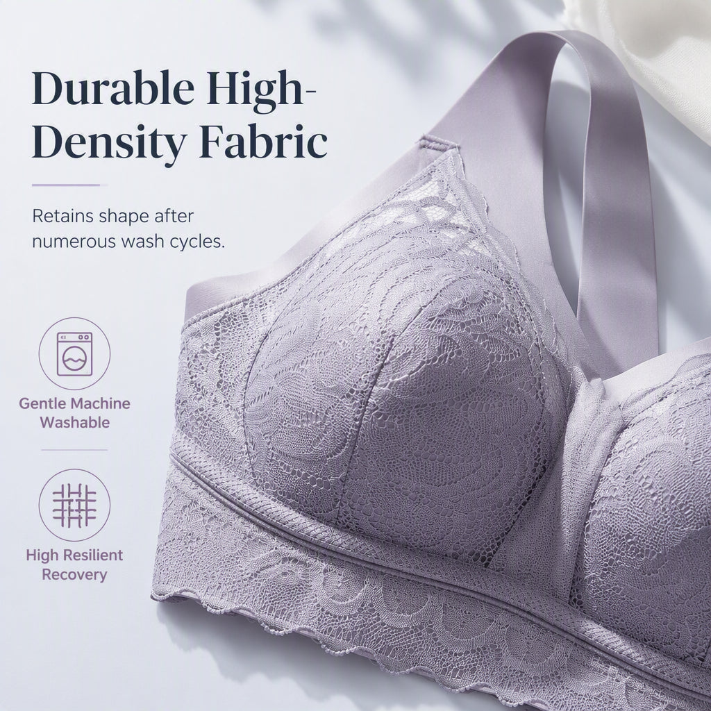 💗✨ Csipkés, merevítő nélküli melltartó – nagy kosarak, széles vállpántok és varratmentes kényelem, M–5XL