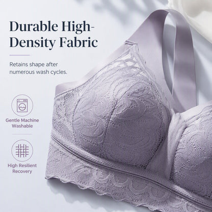 💗✨ Csipkés, merevítő nélküli melltartó – nagy kosarak, széles vállpántok és varratmentes kényelem, M–5XL