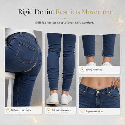 👖✨ Női világoskék, gyöngyös skinny farmer – testhezálló szabás, szaggatott szegély és divatos részletek