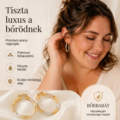 【1+1 ingyen】✨ Női elegáns csavart karikafülbevaló – Utánvétes 💫