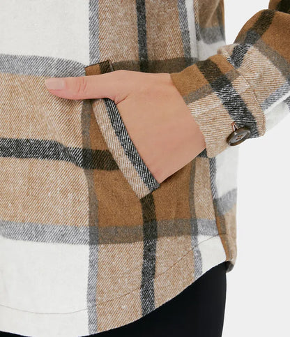 Pocket Plaid Fleece alkalmi kabát - vásárlás 2 ingyenes szállítás 3.26