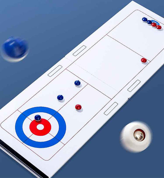 👨‍👩‍👧‍👦Table Curling játék🏒 (Jégkorong asztal - Játék családi party)