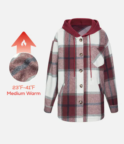 Pocket Plaid Fleece alkalmi kabát - vásárlás 2 ingyenes szállítás 3.26