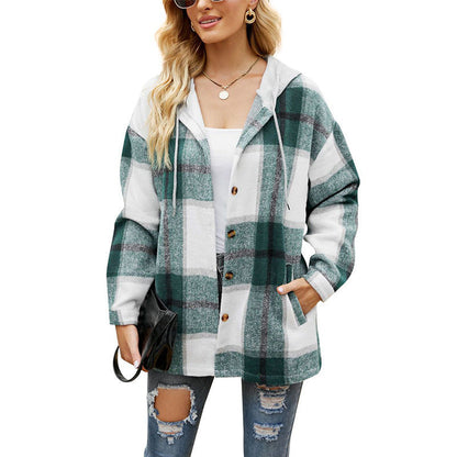 Pocket Plaid Fleece alkalmi kabát - vásárlás 2 ingyenes szállítás 3.26