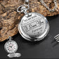 To My Son Quartz Pocket Chain Watch-3