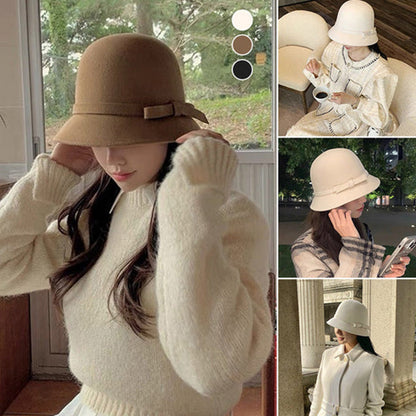 💝legjobb ajándék💝Női elegáns Vintage Vintage tweed Cloche kalap